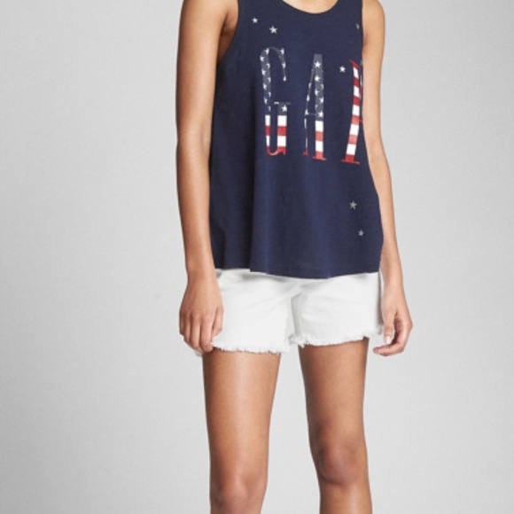 NWT: gap Logo Americana Tank Top - Picture 2 of 3